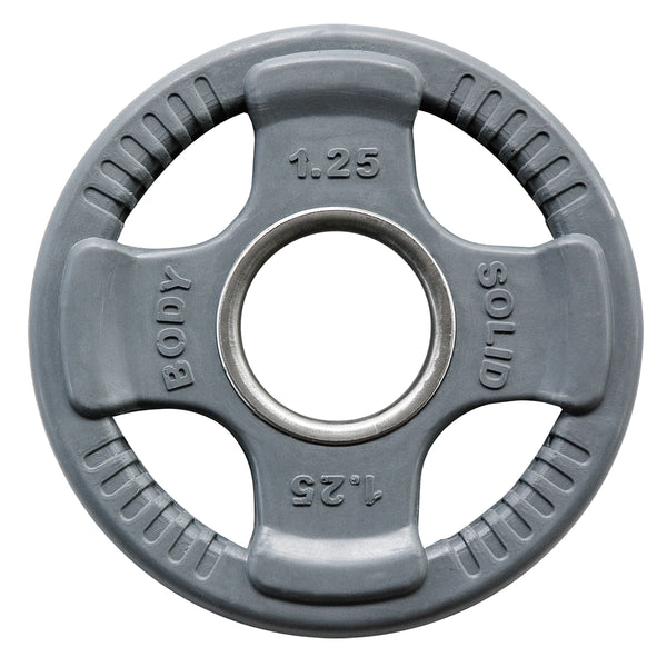 Body-Solid Colored Rubber 4 Grip Olympic Plates ORCK