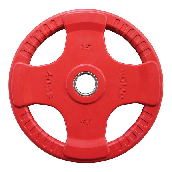 Body-Solid Colored Rubber 4 Grip Olympic Plates ORCK