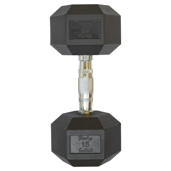 Body-Solid Rubber Coated Hex Dumbbell HEXRU