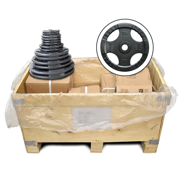 Body-Solid 120 kg Olympic Weight Plates in Crate OPTK120