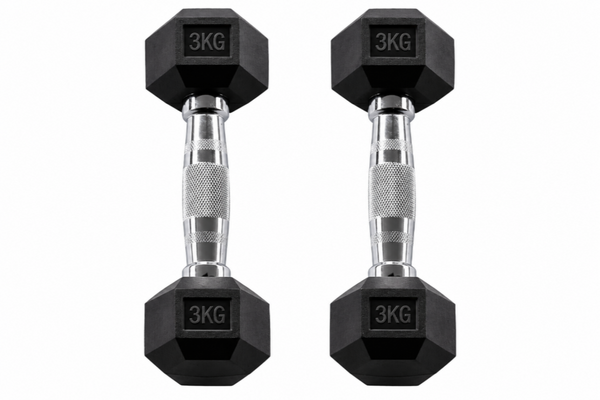 Body-Solid Rubber Coated Hex Dumbbell HEXRU
